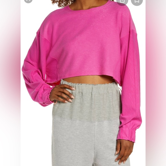 NWT Free People Movement Cropped Surfside Sweatshirt💕 - Picture 3 of 8